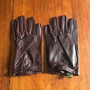 Brown Leather Driving Gloves
